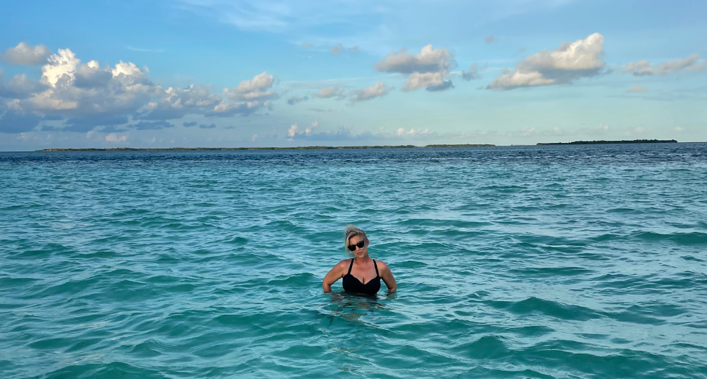 Mandy in the Ocean while visiting key west