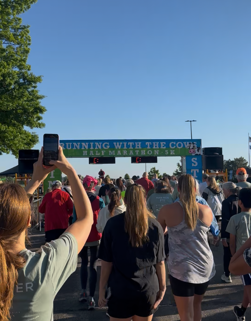 Over 1400 runners at the Running With the Cows Half Marathon and 5K in Bucyrus Kansas