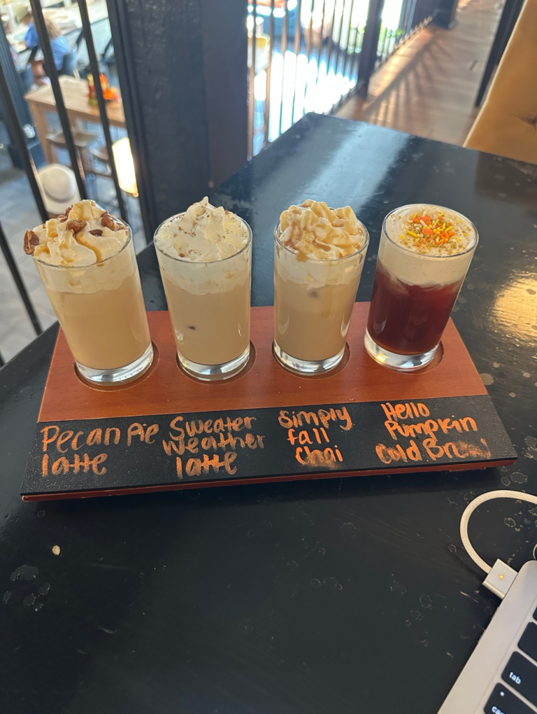 Flight of Fall Coffees at Together Flight